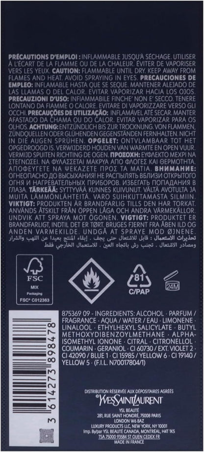 YSL Eau De Parfum 3.3 Oz. / 100ml